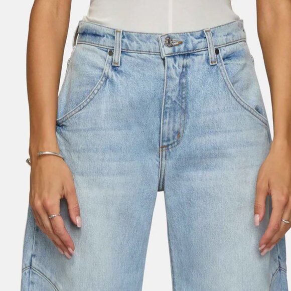 NEW EB DENIM Freddy Cropped Barrel Jeans in daphne for women 1125 8t4 - Picture 7 of 10